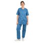 BLEU - Tunique professionnelle de travail à manches courtes femme infirmier auxiliaire de vie médical aide a domicile