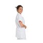 BLANC - Blouse professionnelle de travail blanche à manches courtes femme aide a domicile infirmier auxiliaire de vie médical