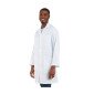 BLANC - Blouse professionnelle de travail blanche à manches longues homme entretien infirmier menage médical