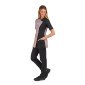 ZINC/NOIR - Tunique professionnelle de travail à manches courtes femme auxiliaire de vie médical aide a domicile infirmier