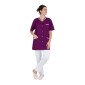 PRUNILLE/BLANC - Tunique professionnelle de travail blanche à manches courtes femme - PROMO aide a domicile médical auxiliaire 