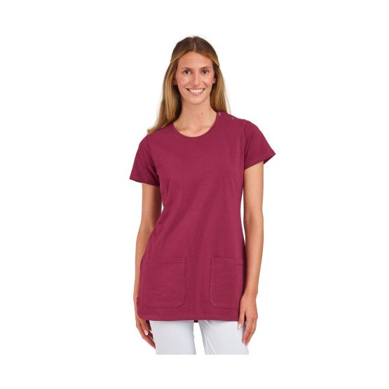 BORDEAUX - Tunique professionnelle de travail à manches courtes femme auxiliaire de vie infirmier aide a domicile médical