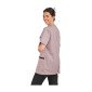 ZINC/NOIR - Tunique professionnelle de travail à manches courtes femme auxiliaire de vie infirmier aide a domicile médical