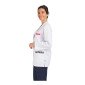 BLANC/WAX - Tunique professionnelle de travail blanche à manches longues femme - PROMO aide a domicile infirmier auxiliaire de 