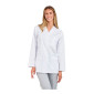 BLANC - Tunique professionnelle de travail blanche à manches longues femme crèche infirmier école médical