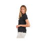 NOIR - Polo professionnel de travail 100% coton femme auxiliaire de vie infirmier aide a domicile médical