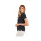 NOIR - Polo professionnel de travail 100% coton femme aide a domicile médical auxiliaire de vie infirmier