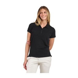 NOIR - Polo professionnel de travail 100% coton femme aide a domicile infirmier auxiliaire de vie médical