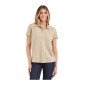 BEIGE - Polo professionnel de travail 100% coton femme logistique chantier manutention artisan