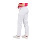 BLANC - Pantalon élastiqué professionnel de travail femme auxiliaire de vie médical aide a domicile infirmier