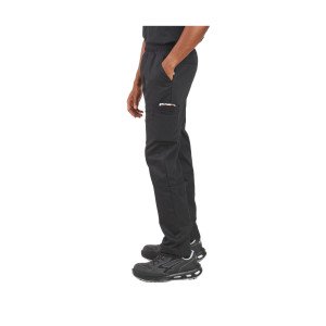 NOIR - Pantalon élastiqué professionnel de travail homme auxiliaire de vie médical aide a domicile infirmier