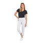 BLANC - Pantacourt professionnel de travail femme médical auxiliaire de vie infirmier aide a domicile
