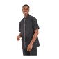NOIR/ZINC - Blouse professionnelle de travail à manches courtes homme infirmier aide a domicile médical auxiliaire de vie