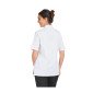 BLANC - Tunique professionnelle de travail blanche à manches courtes femme aide a domicile médical auxiliaire de vie infirmier