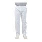 BLANC - Pantalon élastiqué professionnel de travail mixte cuisine infirmier serveur médical