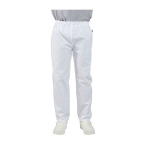 NOIR - Pantalon élastiqué professionnel de travail mixte restaurant infirmier cuisine médical