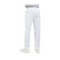 BLANC - Pantalon élastiqué professionnel de travail mixte cuisine infirmier serveur médical