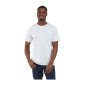BLANC - Tee-shirt professionnel de travail à manches courtes 100% coton mixte médical auxiliaire de vie infirmier aide a domicil