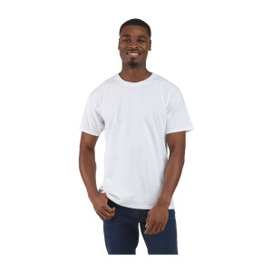 BLANC - Tee-shirt professionnel de travail à manches courtes 100% coton mixte aide a domicile infirmier auxiliaire de vie médica