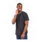 NOIR - Tee-shirt professionnel de travail à manches courtes 100% coton mixte médical auxiliaire de vie infirmier aide a domicile