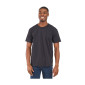 NOIR - Tee-shirt professionnel de travail à manches courtes 100% coton mixte aide a domicile infirmier auxiliaire de vie médical