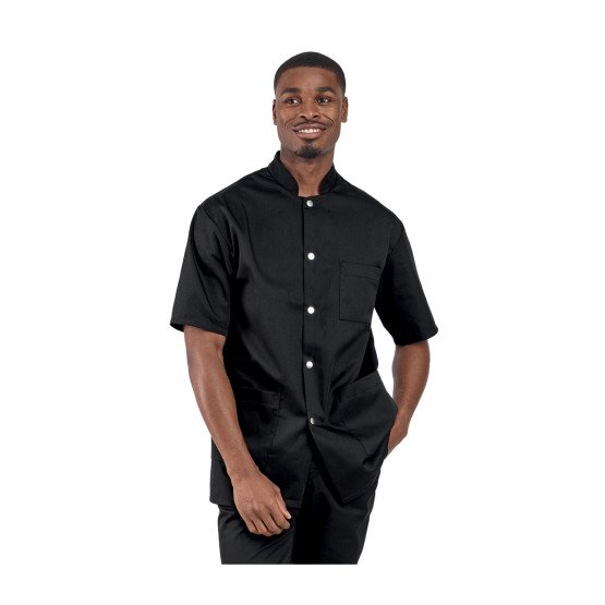 Veste col officier professionnelle de travail à manches courtes