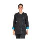 NOIR/ATOLL - Veste de cuisine manches longues professionnelle de travail à manches longues femme cuisine restaurant serveur hôt