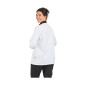BLANC/NOIR - Veste de cuisine manches longues professionnelle de travail à manches longues femme serveur cuisine restaurant res