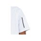 BLANC/NOIR - Veste de cuisine manches courtes professionnelle de travail à manches courtes homme cuisine serveur restaurant hôt