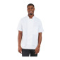 BLANC - Veste de cuisine manches courtes professionnelle de travail à manches courtes mixte restaurant serveur hôtel cuisine