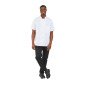 BLANC - Veste de cuisine manches courtes professionnelle de travail à manches courtes mixte restaurant restauration serveur cui