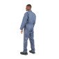 GRIS - Combinaison double fermeture professionnelle de travail homme manutention chantier logistique artisan