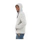 GRIS - Veste à capuche zippée chinée professionnelle de travail à manches longues homme aide a domicile infirmier auxiliaire de 