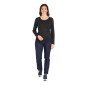 NOIR - Tee-shirt professionnel de travail à manches longues femme transport artisan manutention chantier