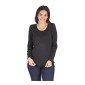 NOIR - Tee-shirt professionnel de travail à manches longues femme transport artisan manutention chantier