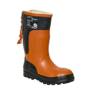 ORANGE - Botte de sécurité professionnelle de travail EN ISO 20345 : 2011 SB E P SRA mixte internat artisan foyer chantier