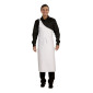 BLANC - Tablier de cuisine professionnel blanc 100% coton mixte hôtel serveur cuisine restauration