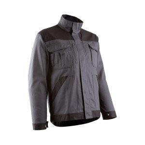 GRIS - Veste de travail professionnelle à manches longues homme logistique chantier manutention artisan