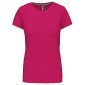 FUCHSIA - Tee-shirt professionnel de travail à manches courtes femme aide a domicile infirmier auxiliaire de vie médical