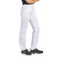 BLANC - Pantalon élastiqué professionnel de travail mixte auxiliaire de vie infirmier aide a domicile médical