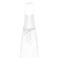 BLANC - Tablier de cuisine professionnel blanc noir 100% coton menage auxiliaire de vie entretien aide a domicile