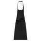 NOIR - Tablier de cuisine professionnel blanc noir 100% coton menage aide a domicile entretien auxiliaire de vie