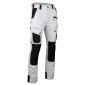 BLANC/GRIS - Pantalon de travail professionnel homme logistique artisan transport chantier