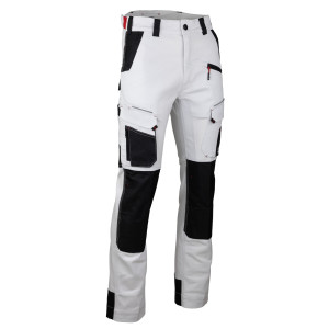 GRIS/NOIR - Pantalon de travail professionnel homme manutention chantier logistique artisan