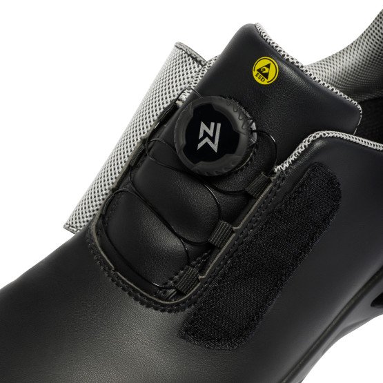NOIR - Chaussure de cuisine de sécurité S2 professionnelle de travail blanche noire EN ISO 20345 S2 mixte restaurant restaurati
