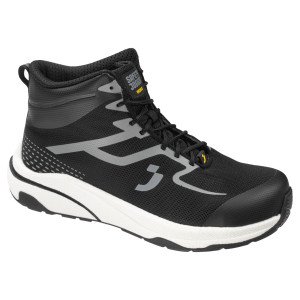 NOIR - Chaussure de sécurité S1PS professionnelle de travail noire EN ISO 20345 S1PS mixte artisan transport chantier logistiqu