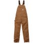 MARRON - Salopette professionnelle de travail 100% coton homme manutention artisan logistique chantier