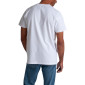 BLANC - Tee-shirt professionnel de travail à manches courtes 100% coton mixte aide a domicile infirmier auxiliaire de vie médica