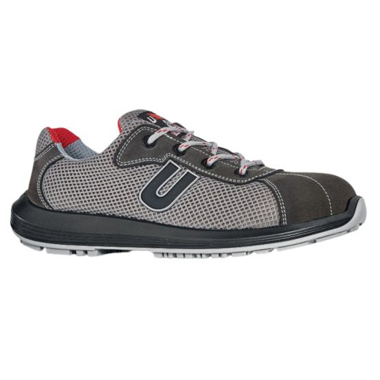 GRIS - Chaussure de sécurité S1PS professionnelle de travail en cuir EN ISO 20345 S1PS homme logistique artisan manutention cha