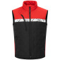NOIR/ROUGE - Gilet de travail professionnel sans manches homme chantier transport artisan manutention